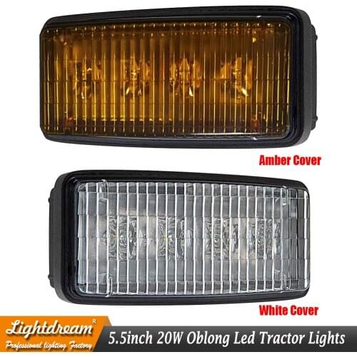 Small Rectangular LED Headlight RE306510 Fits Sound Gard Front Hood Light Upper Cab Light on John Deere 40-60 Series Tractors x1