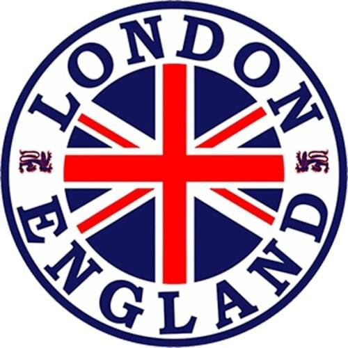 SZWL Car Sticker London England Seal Sticker Round Flag Union Jack Decal Vinyl for Bumper Auto Helmet Skateboard,13cm*13cm