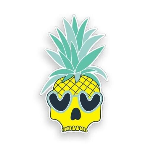 Pineapple Skull Sticker Heart Beach Laptop Cup Cooler Car Window Bumper Decal