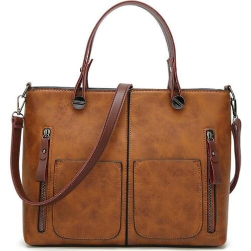 2019 New Vintage Women Shoulder Bag Female Causal Totes for Daily Shopping All-Purpose High Quality Dames Handbag A1-96