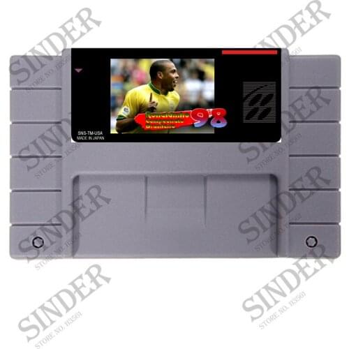 Ronaldinho 98 16 bit Big Gray Game Card For NTSC Game Player