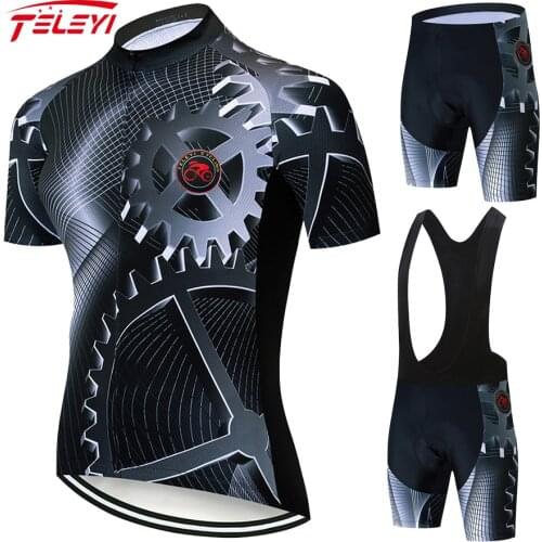 Teleyi 2021 Wear Better Rainbow Pro Team RX Areo Cycling Jersey Short Sleeve Cycling Clothing Summer MTB Road Bike Sets#21