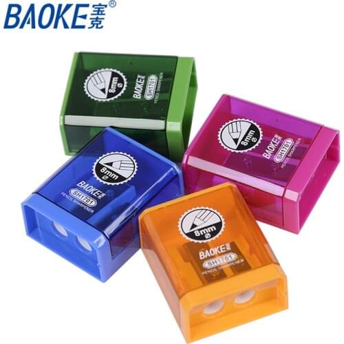 Baoke Double Hole Pencil Sharpener Cute Classical Makeup Pen Sharpener For Kids Gifts Back To School Stationery Office Supplies