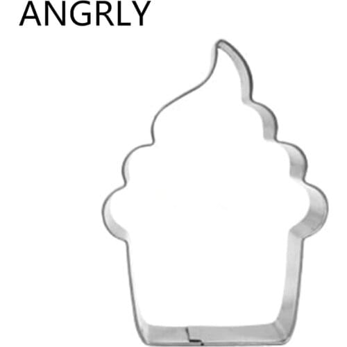 Cupcake Ice Cream Cookie Stencils Pancake Biscuit Cookie Cutter Tools Baking Pastry Modelling Tools Stainless Steel Top Shop