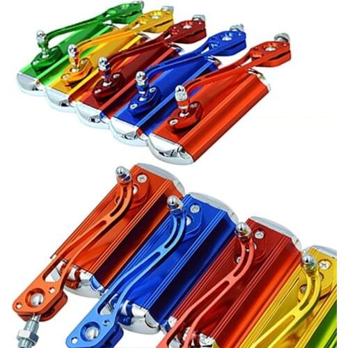 1Pair Universial Motorcycle RearView Mirror Left Right Side Rearview Mirrors 10MM For Honda Yamaha Kawasaki Suzuki Dirt Bike ATV