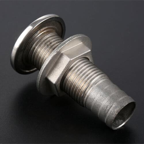 Corrosion Resistance Marine Outlet Drain Joint 316 Stainless Steel Boat Thru Hull Fitting For 3/4inch Hose Boats Accessories 1Pc