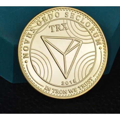 TRX Virtual Metal Commemorative Coin Collectible Coin Cryptocurrency