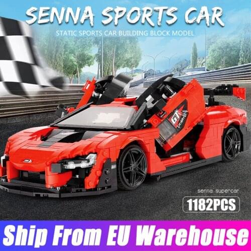 Mould King 10007 High-tech Super Car The Senna Racing Car Model Building Blocks Assembly Bricks Toys Kids Christmas Gifts