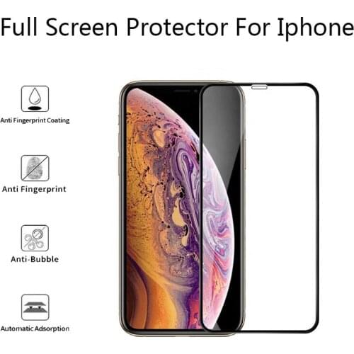 10Pcs 9H Full Screen Tempered Glass For i7 i8 i6 i6s Plus Screen Protector Protective Film For 11Pro Max X XS Max XR Glass