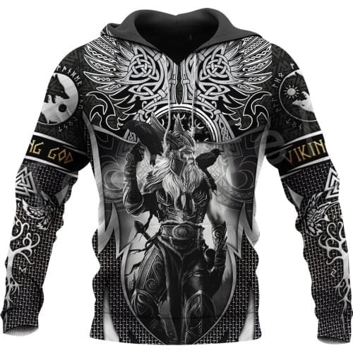 Tessffel Viking God Symbol Tattoo Warriors Pullover NewFashion Long Sleeve Tracksuit 3DPrint Men/Women Zip/Sweatshirt/Hoodies S9