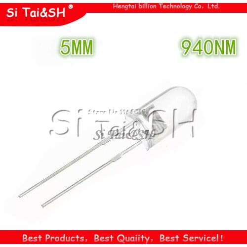 100pcs LED 5mm 940nm IR Infrared Emitting Round Tube Light diode