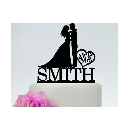 Acrylic wedding Cake Toppers kissing couples MR MRS custom bride groom name music bridal shower party decorations