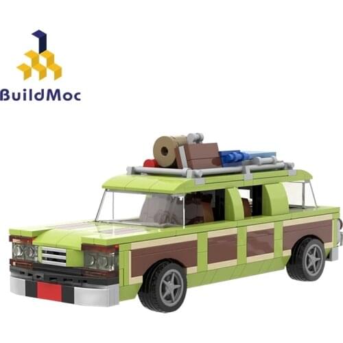 BuildMoc City Police Classic Super-Car Movie Blues-Brothers Speed Champions Racing Car Small Model Building Block Toys Kid Gift