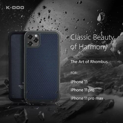 K-Doo Altra series 3 meters anti-broken case metal frame mobile phone back cover Rhombus pattern for iPhone11/11pro/11promax