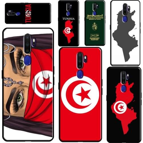 Tunisia Flag Map Case For OPPO A15 A83 A91 A93 A52 A72 A31 A53 A5 A9 2020 A1K A3S A5S F5 F7 Find X2 X3 Pro