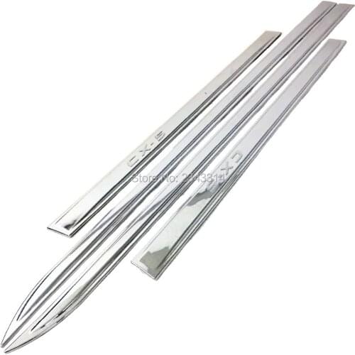 For Mazda CX-5 KF 2017 2018 2019 ABS Chrome Side Bottom Door Body Molding Cover Trim Guard Protector Strip Car Styling Accessory