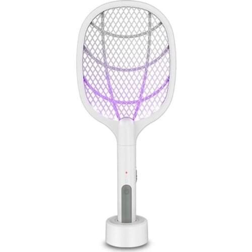 Home Practical Mosquito Killer Light Electric Mosquito Swatter Two-in-One USB Lithium Battery Base Charging Durable Fly Swatter