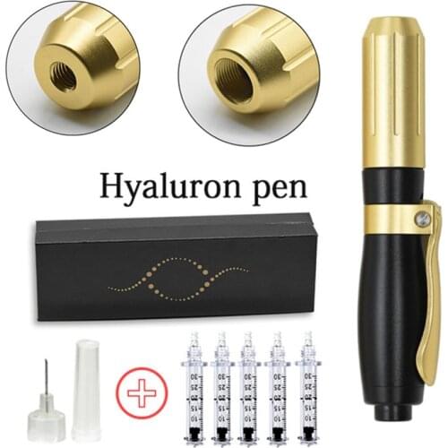 Needle free lip filler injector hyaluronic pen anti-wrinkles meso hyaluronic injection pen 0.3&0.5ml Black Gold hyaluron gun