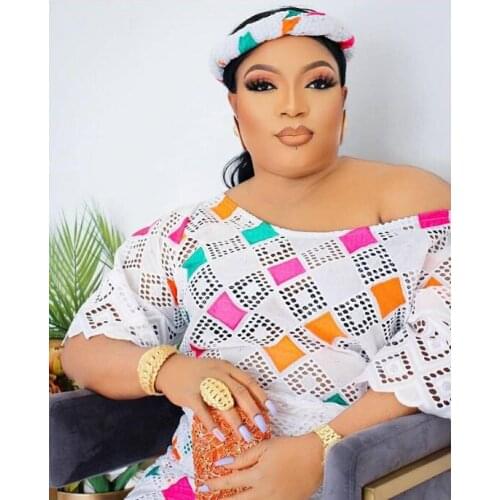 Cotton African Dry Lace Fabric High Quality Swiss Voile In Switzerland Punch Holes Nigerian Lace For Daily Party Dress A1754