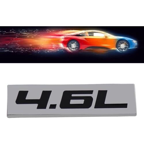 Chrome Black 4.6L 4.6 L for Engine Fender Trunk Lid Emblem Decal Badge Sticker