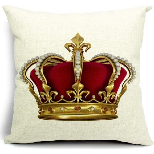 The Crown Jewelry Kings Art Hand-Painted Pillows Cute Euro Home Decor Pillow Environment Enhance Gift Glory Of Empire