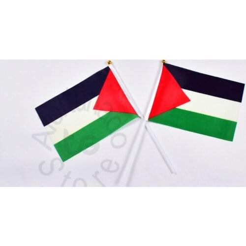Palestine flag Banner 14*21cm hand waving National flag Home Decoration flag banner