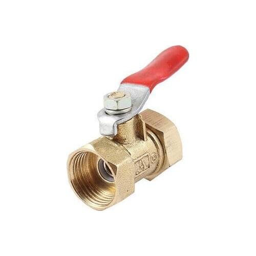 Pneumatic Fitting 1/8" PT 1/2" PT 1/4" PT 3/8" PT F/F Thread Water Air Gas Ball Valve Gold Tone