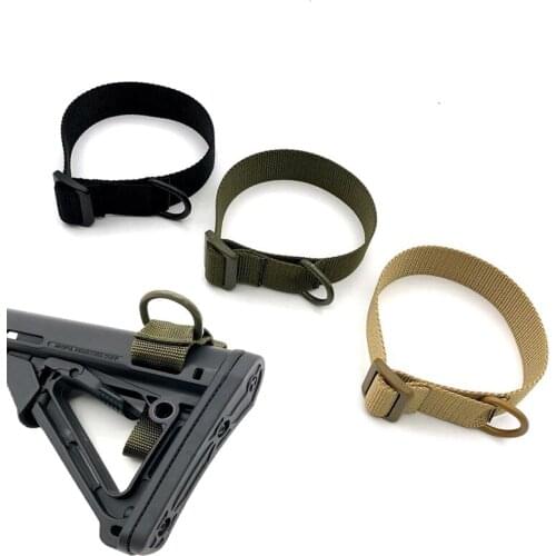 Portable Belt Adjustable Safety Shoulder Strap Hunting Tactical Sling Adapter Buttstock Attachment Mount Adapter Rifle Accessory