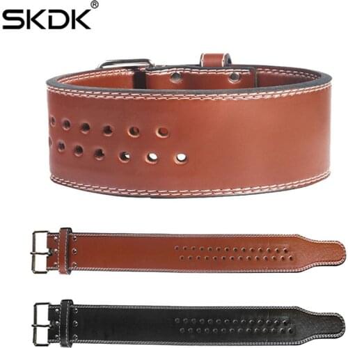 SKDK 10MM Buckle Back Waist Support Protection Men Women Weightlifting Belt Squat Barbell Gym Fitness Powerlifting Training