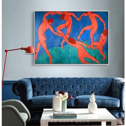 Hand painted oil painting Henri Matisse Canvas Painting World famous paintings Dance Modern Large Wall Art For Living Room Decor