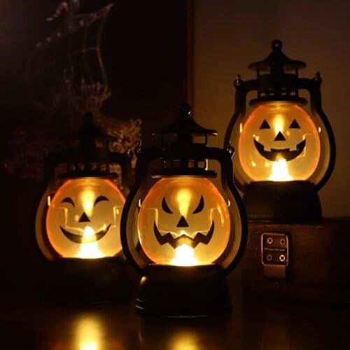 LED Ghost Candles Lights with Battery Operated Flameless Pumpkin Tealight Candles for Halloween Decoration