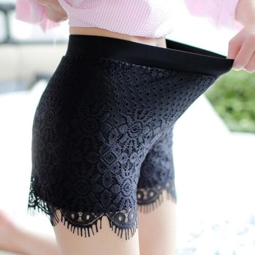 Women Plus Size Safety Pants Soft Comfortable Lady Under Shorts Panties Women Safety Short Pants Female Sexy Lace Black Boxer