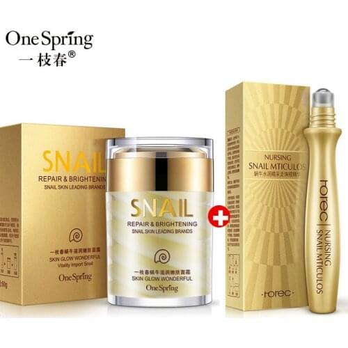 Face Cream Snail Cream Whitening Cream Aloe Vera Gel Eye Serum eye bags Anti Wrinkle Rorec Korean Face Care Cosmetics