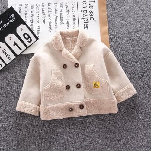 Baby Girl Winter Clothes Hot Selling Boy Fall 2020 One-Piece Jacket For Autumn And Winter New British Wool Suit Jacket Kids Coat