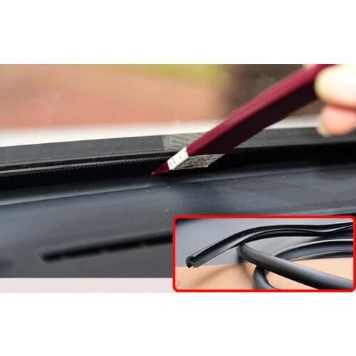 1pc for MG ZS Central control instrument station Front windshield Glass Crevice Soundproof strip Silicone rubber