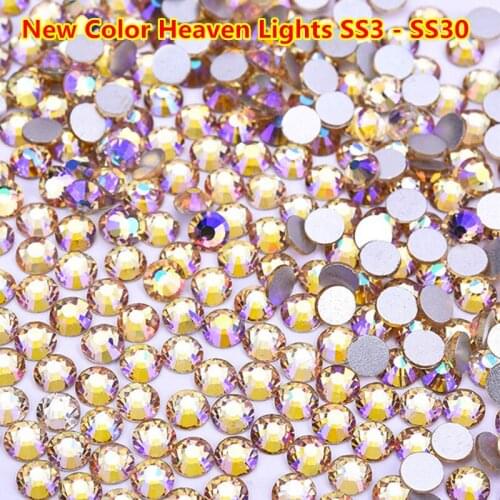 1440pcs Nail Strass Rhinestone Cristal Heaven Lights ss3/sss6/ss8/ss10 Flat Back Glass Crystal Glue On Non Hotfix Rhinestone