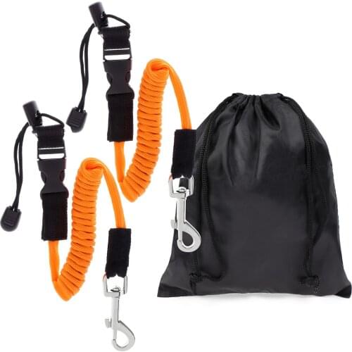 2 Pieces Kayak Paddle Leashes Canoe Kayak Paddle Ropes Elastic Kayak Safety Lany