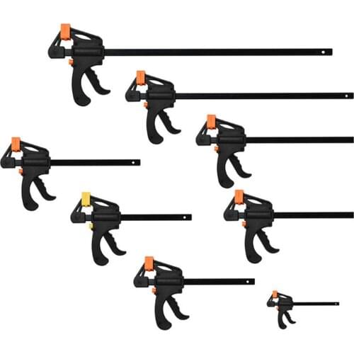 4\6\12\18 Inch Quick Ratchet Release Speed Squeeze Wood Working Work Bar Clamp Clip Kit Spreader Gadget Tool