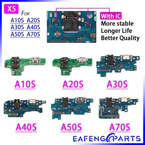 5 pcs/lot Dock Connector Micro USB A50S A70S Charger Port Flex Cable Microphone A10S A20S Charging Board For Samsung A30S A40S
