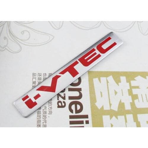 Auto Aluminum Red i-VTEC for Civic Accord Jazz CRV Emblem Decal Badge Sticker