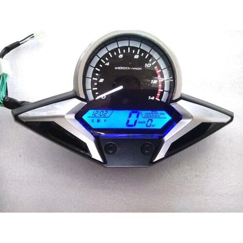 Motorcycle Digital speedometer LCD Speedometer Tachometer Odometer Motorbike Instrument 7 Color Display Oil Level Mete