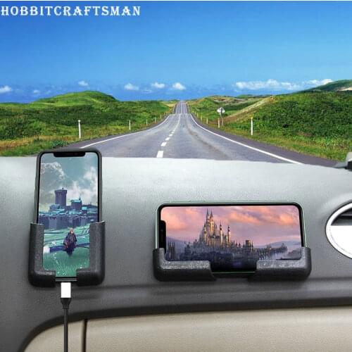 Phone Holder Adjustable Width Car Interior Self-adhesive Mobile Phone Clip Stand GPS Dashboard Display Car Phone Bracket