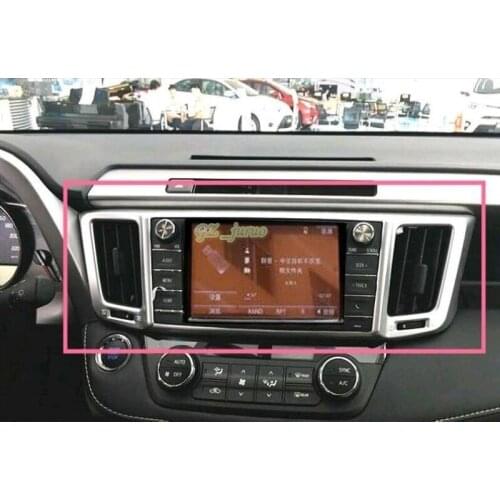 For Toyota RAV4 2016 2017 ABS Air Conditioner Middle Central Outlet Vent Cover Trim Chrome 1pcs