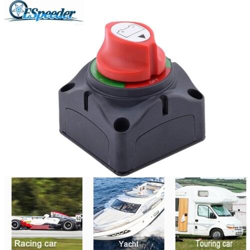 ESPEEDER 12V/24V Car Marine Boat Battery Switch Battery Disconnect Isolator 4 Position Switch For Truck Yacht RV 1000A 8mm Stud
