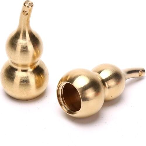 Chinese Fengshui Small Bronze Bottle Gourd Hollow Calabash Cucurbit Pendant