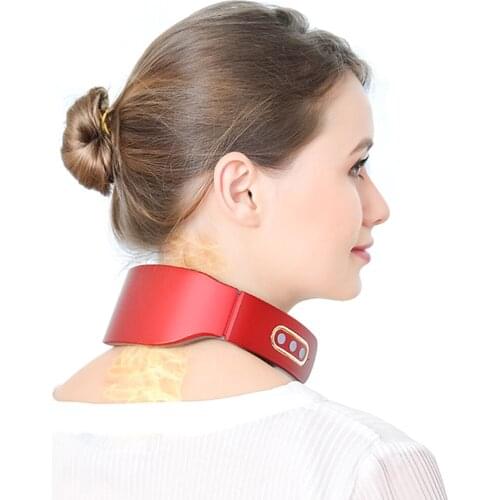 Neck Massager Rechargeable Cordless with Heat Smart Portable Electric Neck Massager 9 Modes Health Care Pain Relief Massage