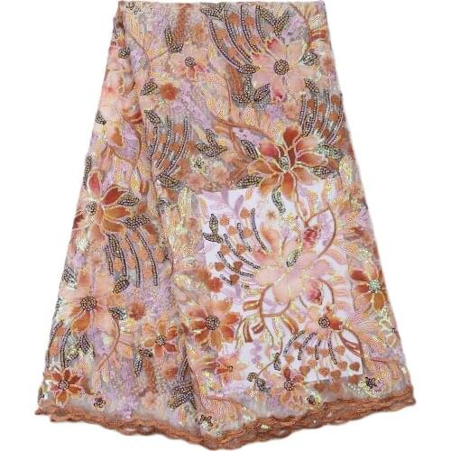 2021 New Heavy Sequins Tulle Mesh Lace Fabric 125cm Wide 8 Colors Can Choose DIY Wedding Fabric For Sewing Clothes