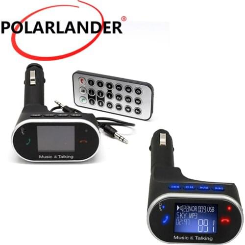 New Bluetooth Handsfree CarKit Bluetooth FM Transmitter MP3 Player Car Kit Charger For Smart Phone