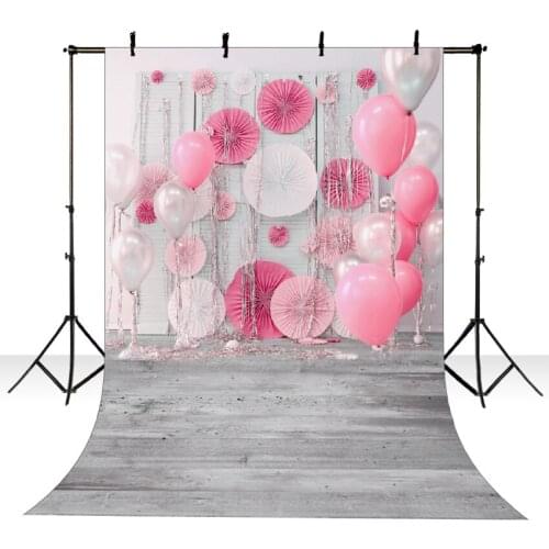 Newborn Birthday Pink Balloons Photography Backdrop Baby Photographic Background Photo Studio Backdrop Photo Props