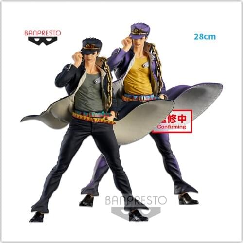 In Stock Original Banpresto Smsp Jojo Bizarre Adventure Kujo Jotaro 28Cm Anime Figure Collection Model Doll Toys for Boys Gift